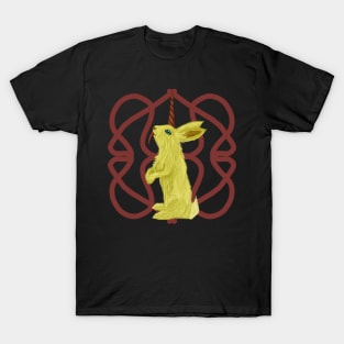 Mythological Creature The Almiraj Hare With Background T-Shirt